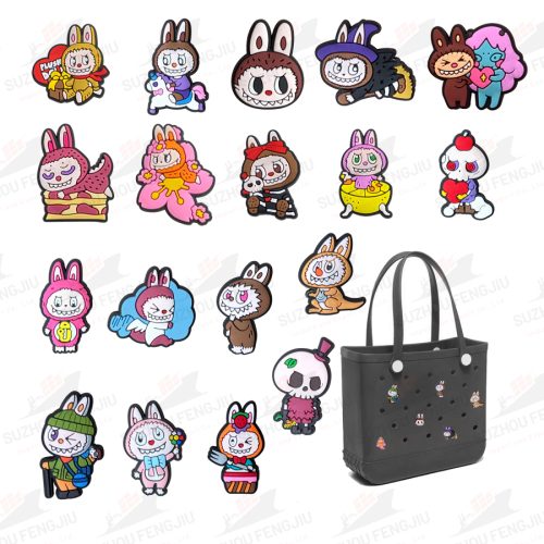 Labubu Charms Clog Croc for Eva Summer Beach Bag