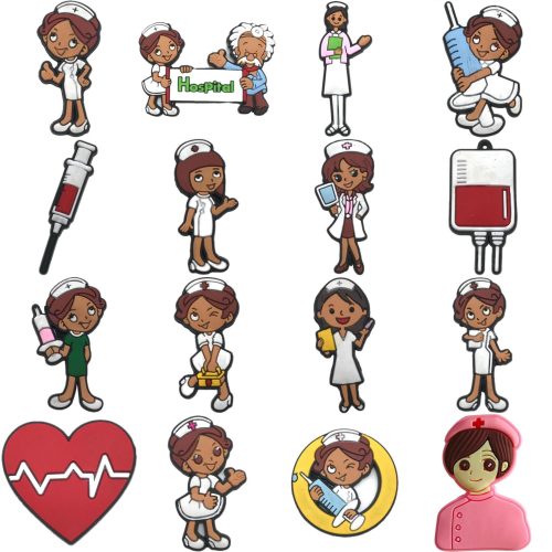 Nurse PVC Clog Charms Eva Beach Bag Accessory