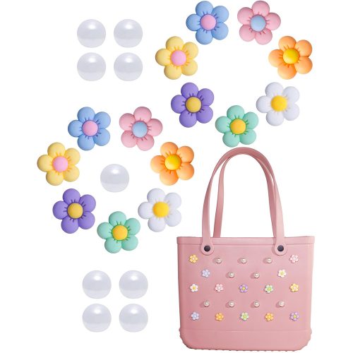 Pearl Flower Croc Clog Charms for Waterproof EVA Beach Bag