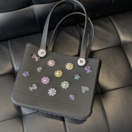 Flower Drip Glue Croc Clog Charms for Summer Beach Bag
