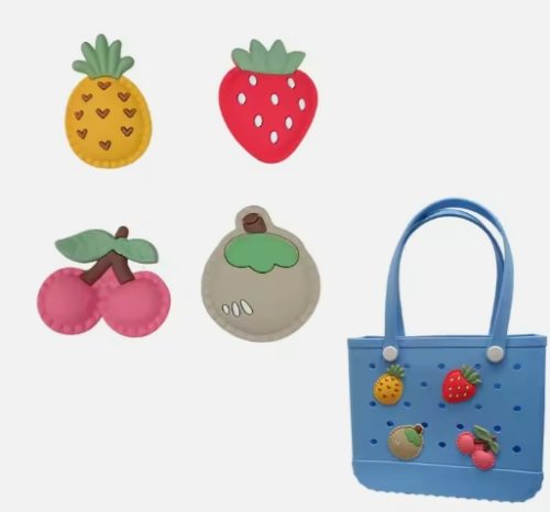 Large Rubber Clog Charms for Beach Bags fruit