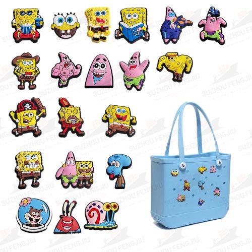 Spongebob Croc Clog Charms Eva Beach Bag Accessories