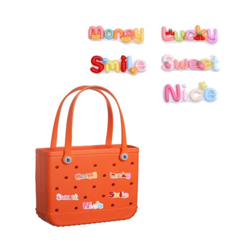 Drip Glue Croc Charm Clogs for EVA Beach Tote Bag