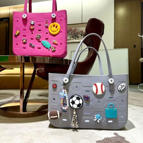 New Wholesale Beach Tote Bag Horizontal Hole Factory Custom