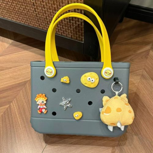 Waterproof EVA Beach Bag With Small Clog Charms
