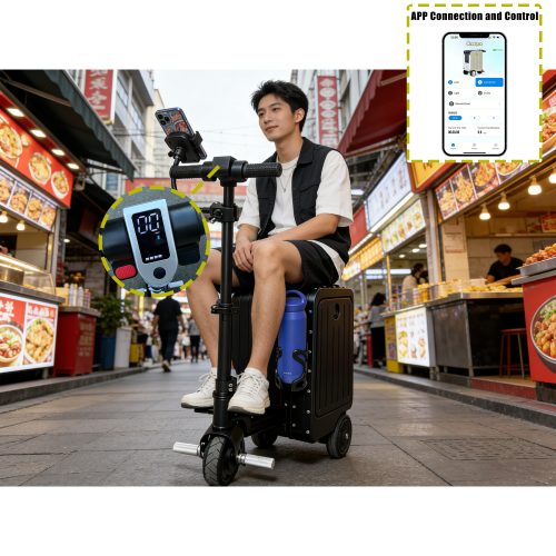 Ride-on suitcase – 3C Certified / Aluminum Alloy Material / Smart App / Auto-Follow Mode