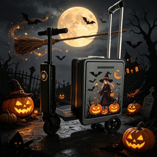 Halloween Smart Luggage with Power Bank