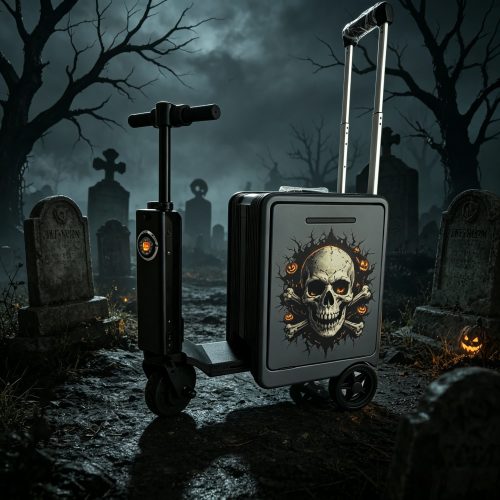 Halloween USB charging luggage