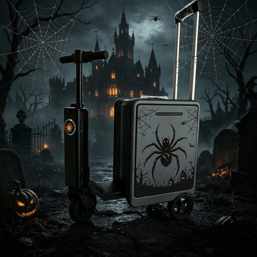 Halloween Foldable Electric Suitcase